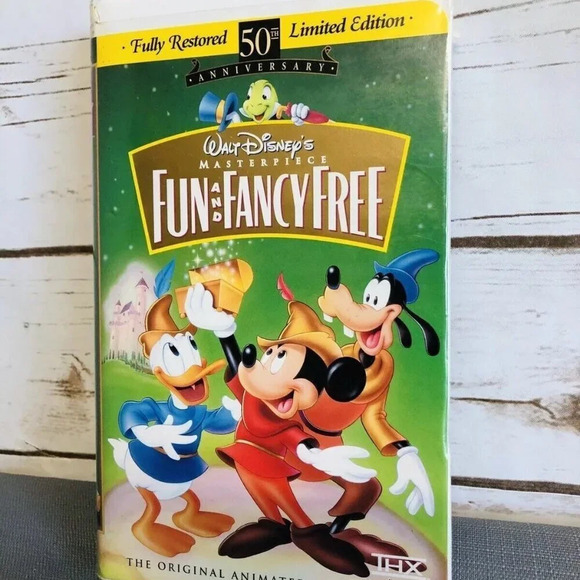 FUN AND FANCY FREE VHS Home Video Tape W. Disney Masterpiece 50th Anniversary - Picture 1 of 7